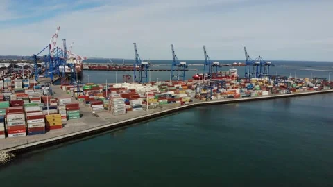 Container port Stock Footage 146041330