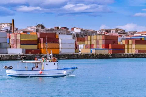 Container in Port Stock Photos