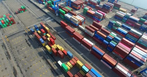 Container port Tanjung Stock Footage 121438491