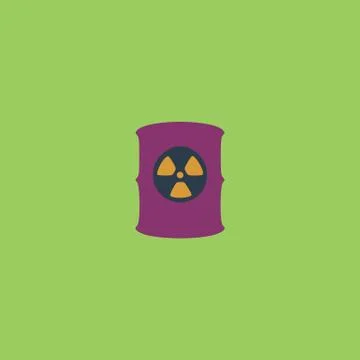 Container with radioactive waste vector icon Stock Illustration