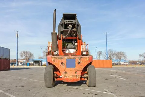 Container Reach Stacker Stock Photos