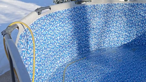 A container with running water Video stock 327141946