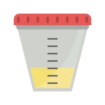 Container sample laboratory icon Illustrazione stock