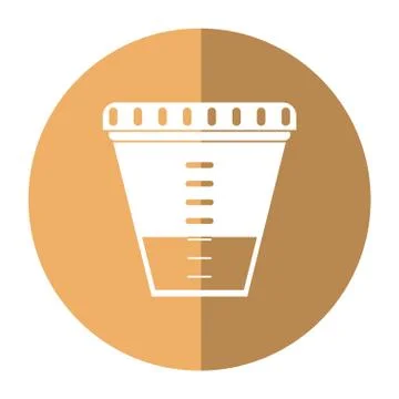 Container sample laboratory icon shadow Stock Illustration