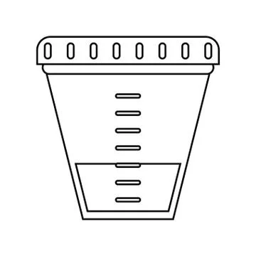 Container sample laboratory icon thin line Stock Illustration
