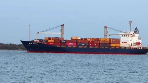 The Container Ship ALS SUMIRE Stock Footage 233965625
