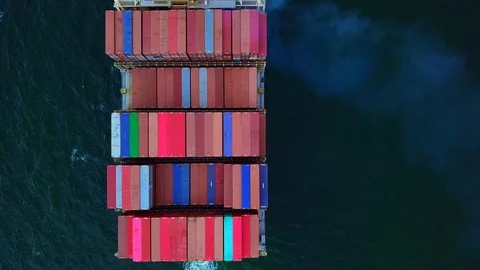 Container ship arriving in port. Stock Footage 103323245