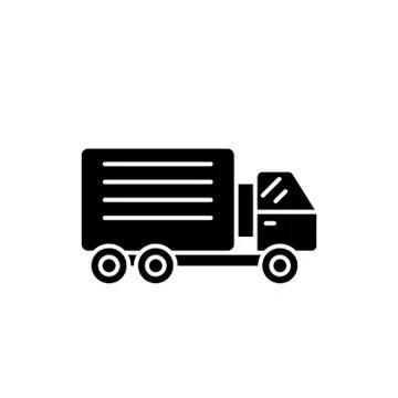 Container ship black icon, vector sign on isolated background. Container ship Illustrazione stock