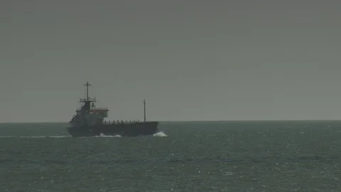 Container Ship On A Calm Sea. Stock-Footage 107373474