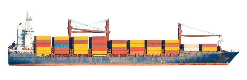 Container ship, cargo ship with many containers Стоковые фото