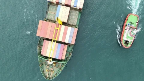 Container ship close up Stock Footage 239279749