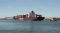 Container Ship Dallas Express Enters Port HD Footage