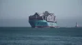 Container Ship Enters Port HD Footage