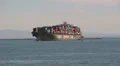 Container Ship Enters Port. HD Footage