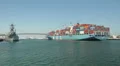 Container Ship Enters Port HD Footage