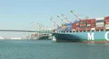 Container Ship Enters Port HD Footage