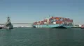 Container Ship Enters Port HD Footage