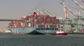 Container Ship Enters Port HD Footage
