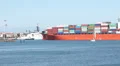 Container Ship Enters Port of Los Angeles HD Footage