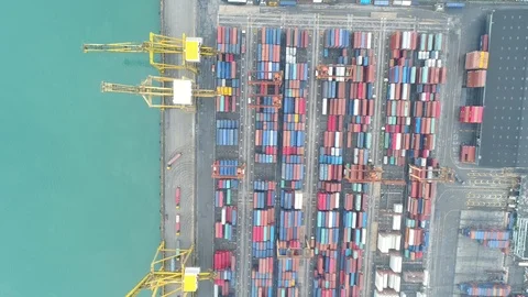 Container ship in export and import business and logistics. Stock Footage 89007256