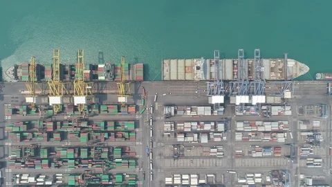 Container ship in export and import business and logistics. Stock Footage 89019090