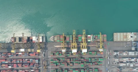 Container ship in export and import business and logistics. Stock Footage 89019093