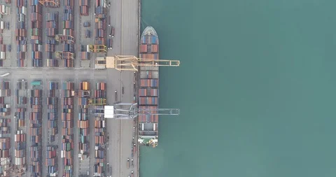 Container ship in export and import business and logistics. Stock Footage 89019712