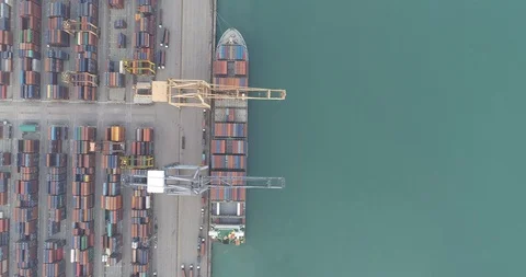 Container ship in export and import business and logistics. Stock Footage 89019739