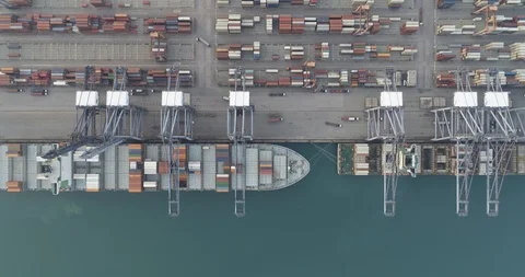 Container ship in export and import business and logistics. Stock Footage 89019839