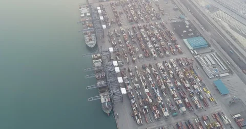 Container ship in export and import business and logistics. Stock Footage 89019949