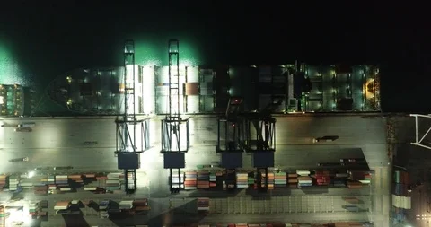 Container ship in export and import business and logistics. Stock Footage 89020378