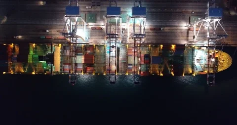 Container ship in export and import business and logistics. Stock Footage 89020383