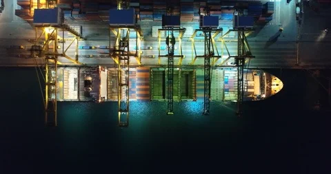 Container ship in export and import business and logistics. Stock Footage 89020387