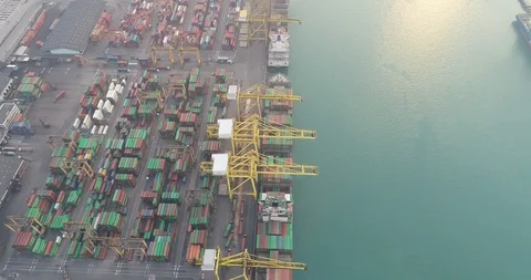 Container ship in export and import business and logistics. Stock Footage 89020554