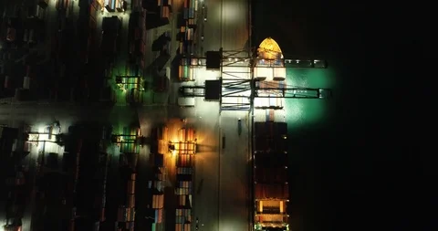 Container ship in export and import business and logistics. Stock Footage 89020636