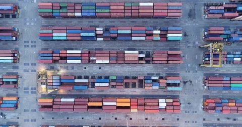 Container ship in export and import business and logistics. Stock Footage 91294935