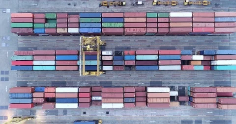 Container ship in export and import business and logistics. Stock Footage 91295067