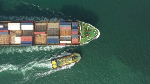 Container ship in export and import business and logistics. Stock Footage 99251880