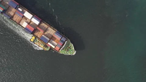 Container ship in export and import business and logistics. Stock Footage 99251939
