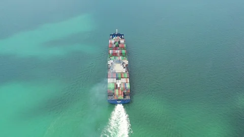 Container ship in export and import business and logistics. Stock Footage 99252193