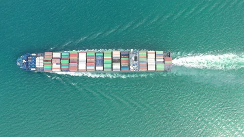 Container ship in export and import business and logistics. Stock Footage 99252231