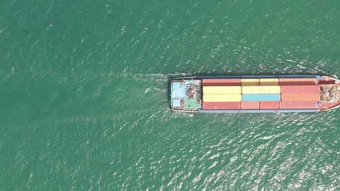 Container ship in export and import business and logistics. Stock Footage 99252654