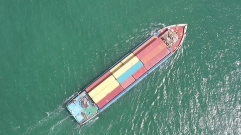 Container ship in export and import business and logistics. Stock Footage 99252745