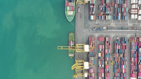 Container ship in export and import business and logistics. Stock Footage 99252798