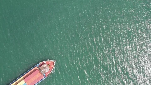 Container ship in export and import business and logistics. Stock Footage 99253033