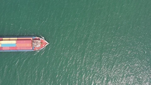 Container ship in export and import business and logistics. Stock Footage 99253434