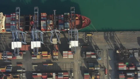 Container ship in export and import business and logistics. Stock Footage 99254080