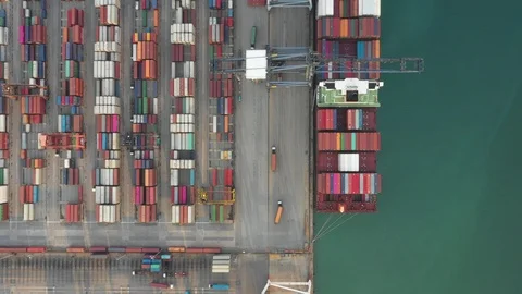 Container ship in export and import business and logistics. Stock Footage 99254085