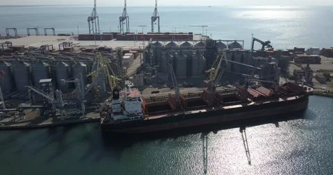 Container ship in export and import business and logistics Stock Footage 134263590