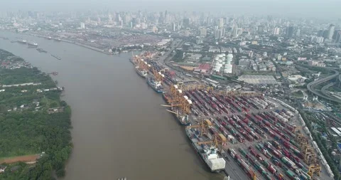 Container ship in export and import business and logistics. Shipping cargo Stock Footage 134977128